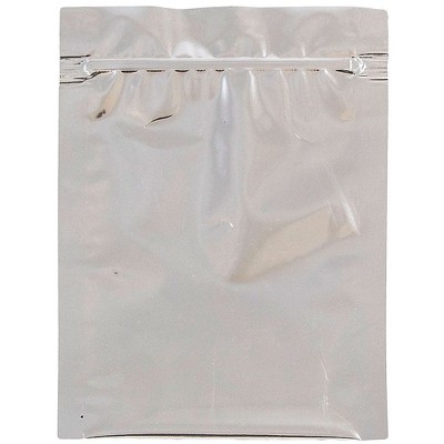 JAM Paper 4 x 6 Open End Catalog Foil Envelopes with Zip Closure Clear 30046A58A1