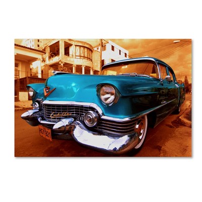 Trademark Fine Art -'1955 Cadilac Coupe de Ville Sedan' Canvas Art