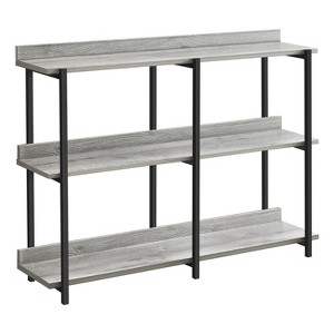 Monarch Specialties Accent Table Console Entryway Narrow Sofa Living Room Bedroom Grey Laminate Black Metal Contemporary Modern - 1 of 4