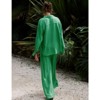 Women's Casual Lounge Sets 2 Piece Outfits Long Sleeve Wide Leg Pants Button Down Shirt Sets - 3 of 4