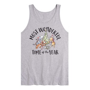 Men's - Winnie the Pooh - Christmas Most Wonderful Time of the Year Graphic Tank Top - 1 of 2