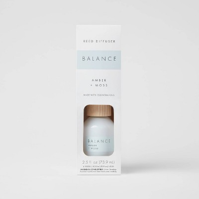 73.9ml Glass Wellness Reed Oil Diffuser with Wooden Cap Balance Candle - Project 62™