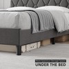 Grey Bed Frame with Upholstered Headboard, Heavy-Duty Platform Bed Frame, No Box Spring Needed/Easy Assembly/Noise Free - 3 of 4