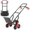 Foldable Hand Truck with 6 Rubber Wheels, Telescoping Handle, 330 Lbs Capacity, Stair Climbing Dolly for Luggage, Warehouse, Shopping - 3 of 4