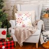18"x18" Velvet Snowflake Embroidered Throw Pillow - National Tree Company - 2 of 4