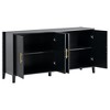 NicBex Buffet Cabinet with Storage and 4-Vertical Wavy Slatted Doors,Modern Sideboard Cabinet with Metal Handles,Storage Cabinet for Living Room,Black - 2 of 4