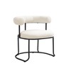 NicBex Dining Chairs Set of 2 Stool Upholstered Chair Mid-Century Modern Curved Backrest Chair with Metal Round Legs for Kitchen - 2 of 4