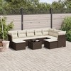 vidaXL Garden Sofa Set Brown, Cream White - 2 of 4