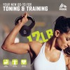 RBX 12lb Neoprene Kettlebell with Wide Handle & Iron Core, Flat Bottom, Great for All Fitness Levels, Black - 2 of 4