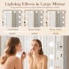 Makeup Vanity Desk with Mirror and 12 LED Lights, White Vanity Table with Power Outlet - 3 of 4