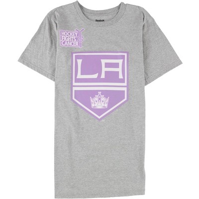 Reebok Mens Hockey Fights Cancer LA Kings Graphic T-Shirt