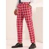 INSPIRE CHIC Men's Straight Fit Flat Front Work Office Plaid Pattern Pants - image 2 of 4