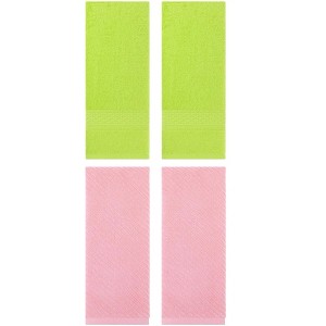REGALWOVEN 4 Pcs Solid Textured Cotton Soft Absorbent Decorative Hand Towel - 1 of 4
