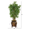 Nearly Natural 4.5-ft Black Olive Artificial Tree in Decorative Planter - 2 of 4