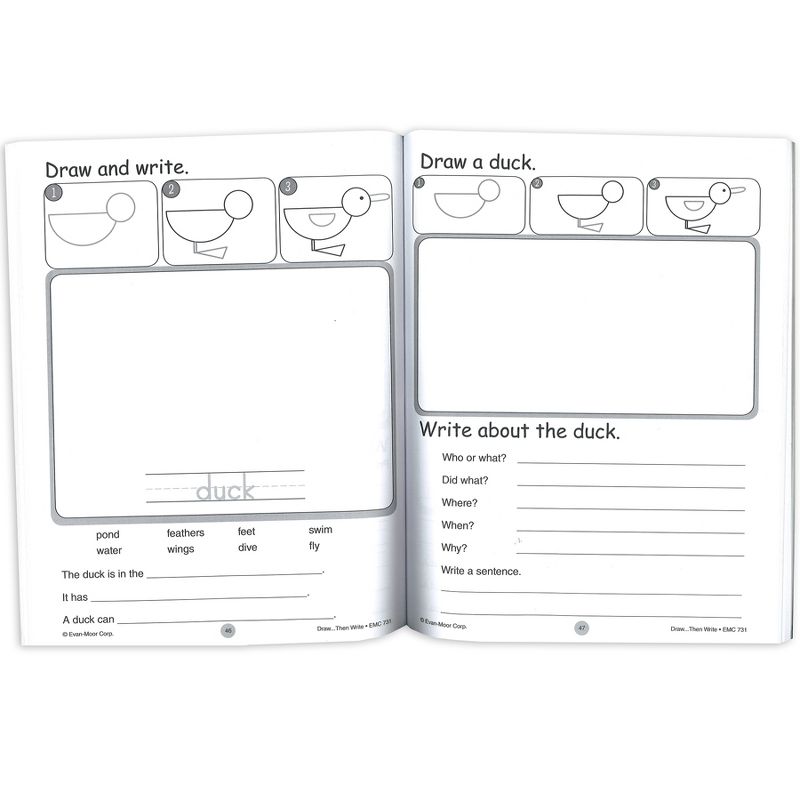 Evan-Moor Educational Publishers Draw...Then Write, Grades 1-3, 3 of 4