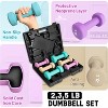 Hex Dumbbell Set with Storage Rack, Anti-Roll & Anti-Slip Hand Weights, Multiple Weight Options - 3 of 4