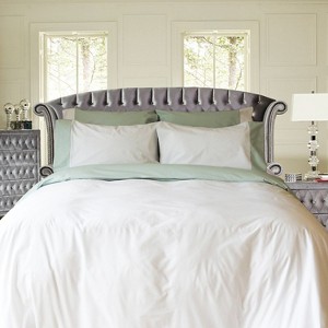 Remi Percale Duvet Cover Set Bicolor 100% Cotton USA - 1 of 4