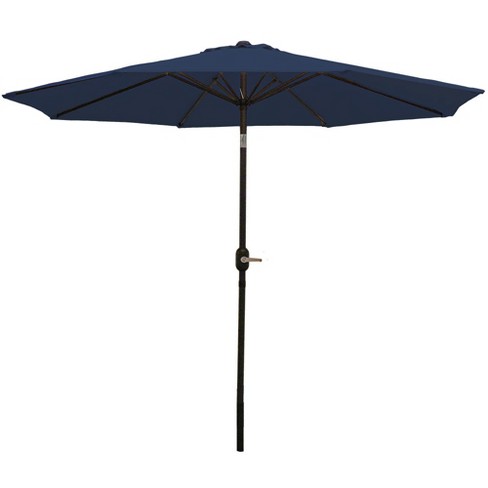 Aluminum Market Tilt Patio Umbrella 9 Navy Blue Sunnydaze Decor Target