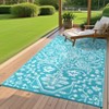 Outdoor Rug Vintage Rug Waterproof Reversible Plastic Straw Rug for Patio Camping RV Balcony Backyard - 3 of 4