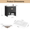 ALEXOUN Free-Standing Bathroom Vanity with White Ceramic Basin and 2 Soft Close Cabinet Doors & a Lower Open Shelf for Small Space - 4 of 4