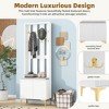 Luxury 4-in-1 Hall Tree with Cushion, 8 Gold Hooks, Entryway Bench with Adjustable Shelves, with Adjustable Shelves, White, Bldjustable Shelves, White - 3 of 3