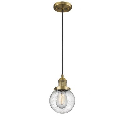 Beacon - 1 Light Cord Hung Mini Pendant In Industrial Style-9.5 Inches Tall and 6 Inches Wide