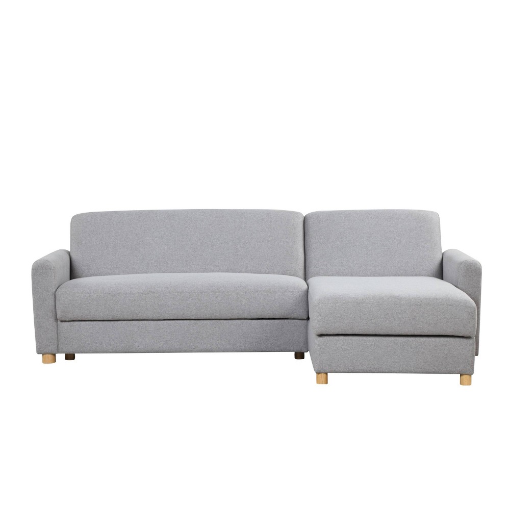 Photos - Sofa Serta Crosby Convertible Sectional Light Set Gray: Upholstered Modular Sleeper with Storage, Scandinavian Style 