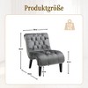 MOONMISS Comfy Velvet Armless Accent Chair, Upholstered with Durable Solid Wood Frame,Easy Assembly - 2 of 4