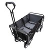 CAVINAS Heavy-Duty Folding Wagon Cart, Shopping Cart with Strapping System & Waterproof Liners, Wagon for Camping, Shopping, Sports - 3 of 4