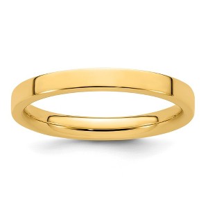 Black Bow Jewelry 2.5mm 14K White or Yellow Gold Flat Comfort Fit Band - 1 of 4
