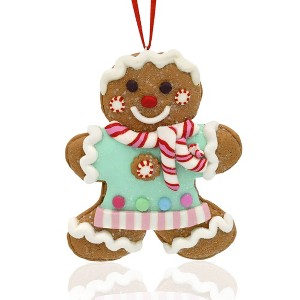 Gloria Duchin Clay Frosted Green Gingerbread Tree Ornament - 1 of 2