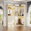 Aheaplus Freestanding Closet System with 4 Drawers, Walk-In Wooden Closet Orangizer with 6 Shelves and 2 Rods - 2 of 4