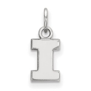 Black Bow Jewelry Sterling Silver Illinois Fighting Illini NCAA Extra Small Pendant - 1 of 3
