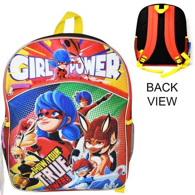 Disney Miraculous Girl Power Ladybug 16" Backpack, Show Your True Power for Girls