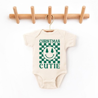 The Juniper Shop Christmas Cutie Checkered Baby Bodysuit