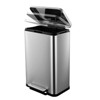 13 Gal & 2.1 Gal Trash Can Combo Set, Stainless Steel Garbage Can with Foot Pedal Quiet-Close Lid - 2 of 4