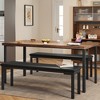 Whizmax 3 Piece Dining Room Table Set for 4, Compact Kitchen Table Set with 2 Upholstered Benches for Small Spaces, Apartment - 2 of 4