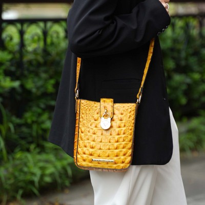 MKF Collection Crocodile Embossed Crossbody Bag, Avery | MKF Collection by Mia K - Mustard — фото 2