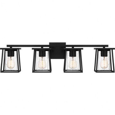 Quoizel Lighting Lodge 4 - Light Vanity in  Matte Black