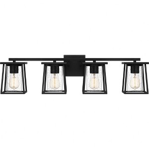 Quoizel Lighting Lodge 4 - Light Vanity in  Matte Black - 1 of 4