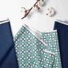Bacati - Rod Pocket Window Valance Noah Mint/Navy - 2 of 4