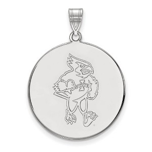 Black Bow Jewelry 14k White Gold Iowa State Cyclones NCAA Extra Large Pendant - 1 of 3