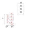SEVOBAL Utility Storage Shelves Vertical Cabinet with Four Open Shelves for Living Room Bedroom or Office, White, 16.9"*17.3"*29.7" - 3 of 4
