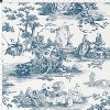 18"x18" Polyester Insert in Idyllic Days Square Throw Pillow Blue/White - Skyline Furniture: Cotton Cover, Indoor Use, Hidden Zipper - 4 of 4