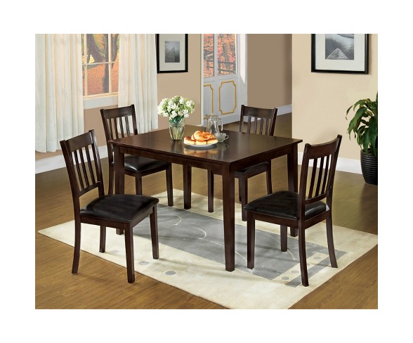 miBasics Lincoln 5pc Dining Set in Espresso