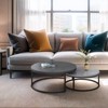 Round Wood Top Nesting Coffee Table - 2 of 4