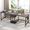 Tribesigns 78.74 Inch Extra Long Desk, Double Desk with 2 Drawers, Two Person Desk Long Computer Desk with Storage Shelves - 4 of 4