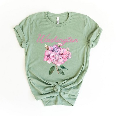Simply Sage Market Women's Washington Flower Colorful Short Sleeve Graphic Tee