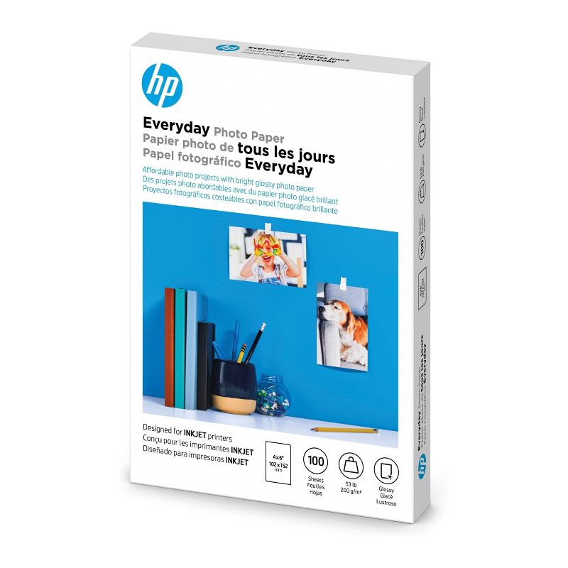 HP 4x6 100ct Everyday Glossy Photo Paper - CR759A, 2 of 4