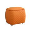 DOMETOUR Cat-Scratch Leather Square Low Stool for Living Room - 2 of 4